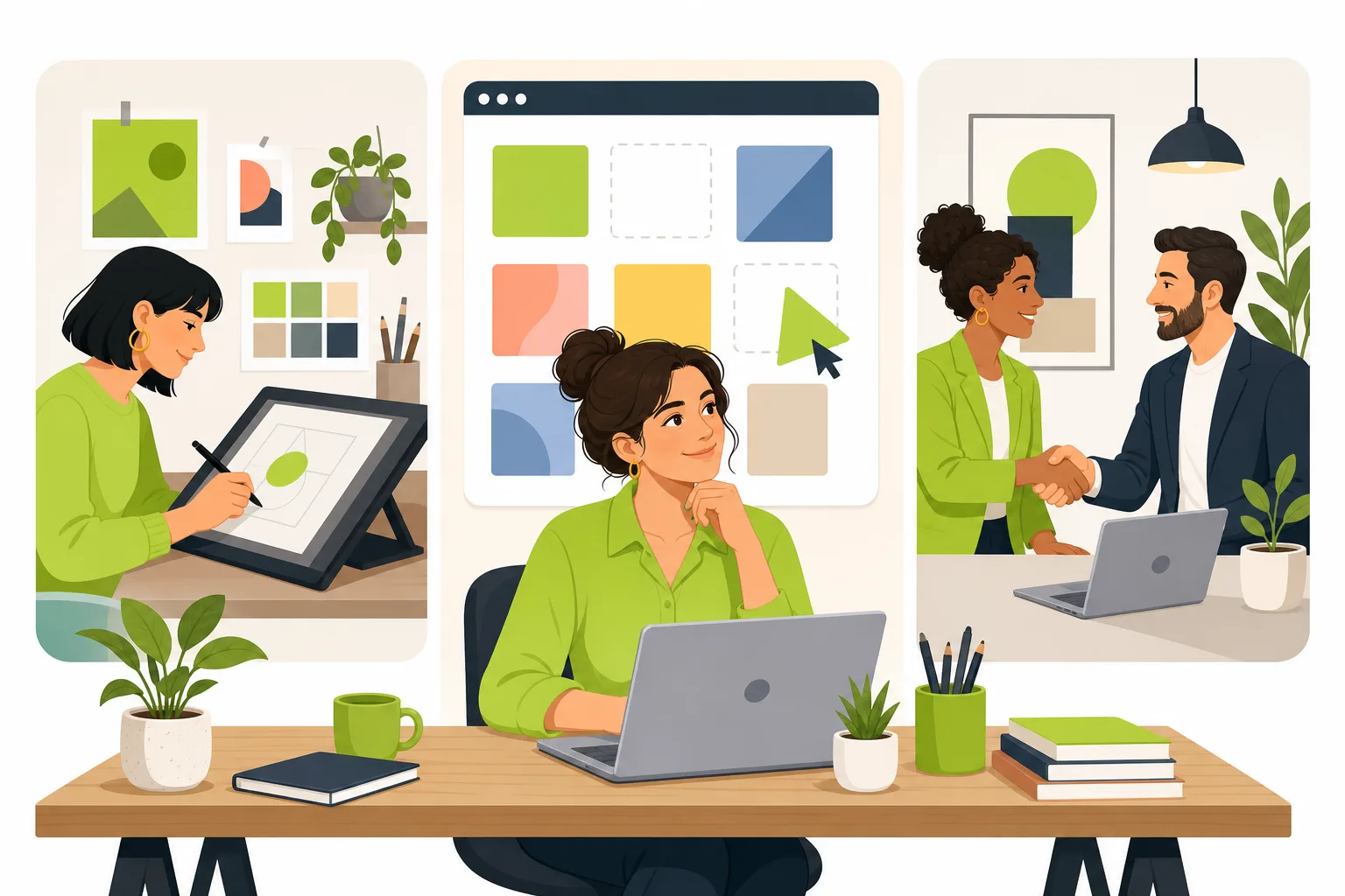 Illustration: Web Designer vs. Website Builder vs. Agency: What You Need