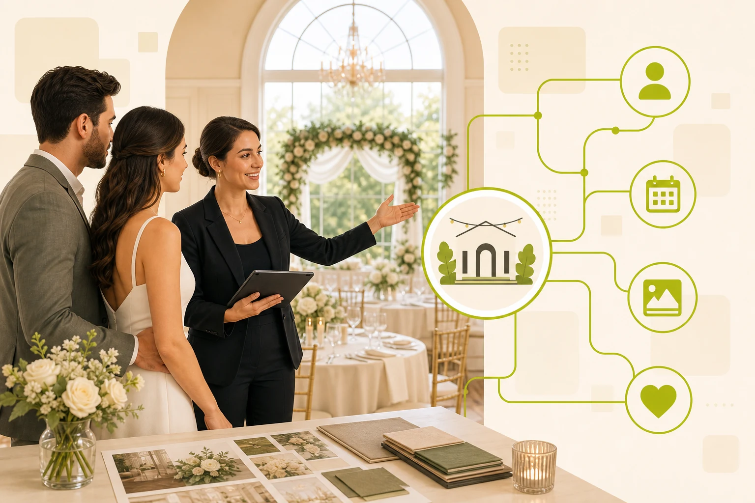 Illustration: What Couples Look For on a Wedding Venue Website