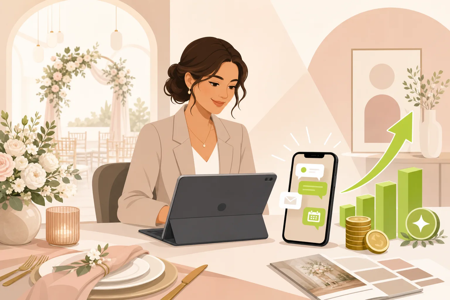 Illustration: Is a Website Worth It for a Wedding Venue?