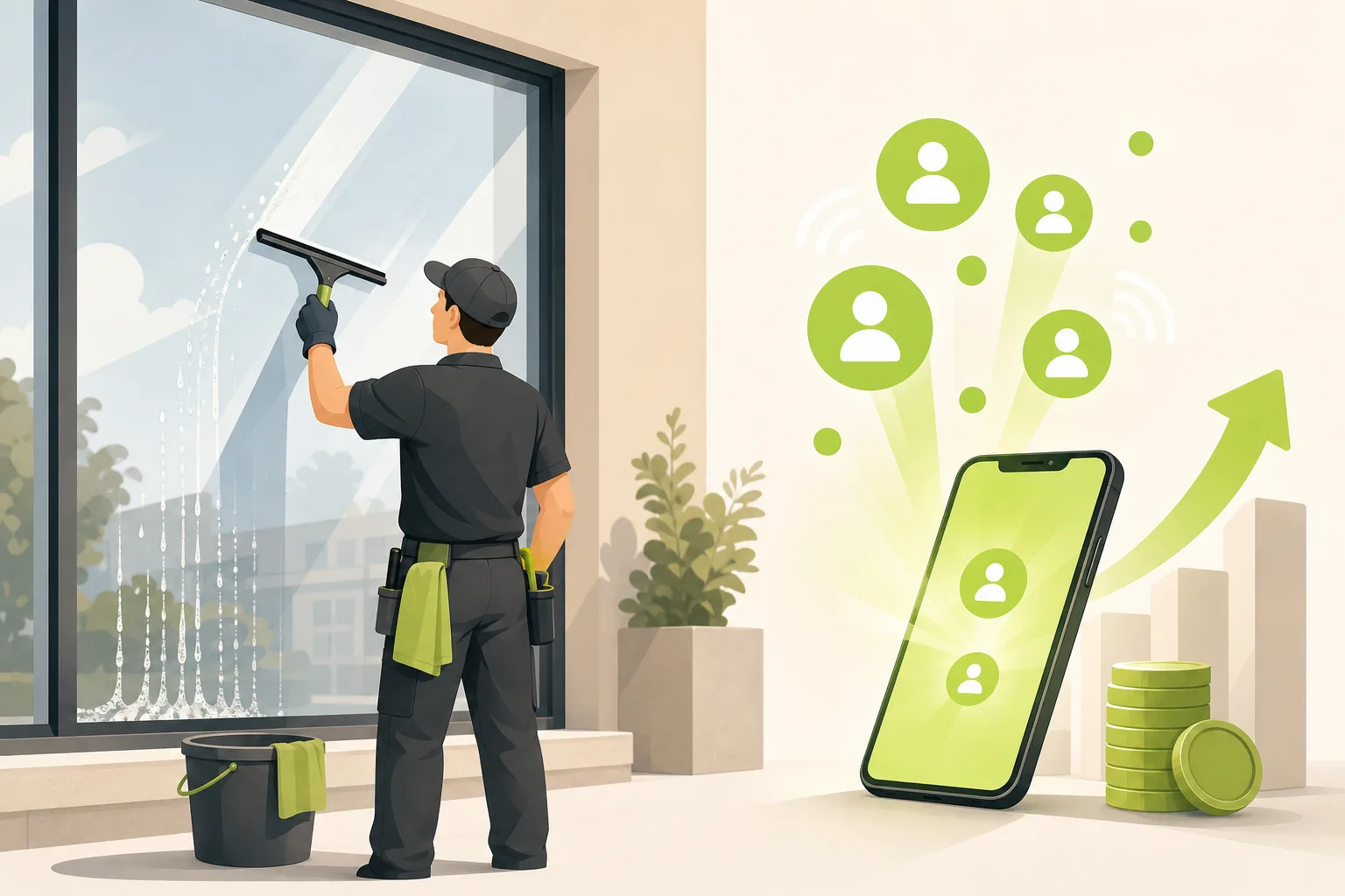 Illustration: Is a Website Worth It for a Window Cleaner?