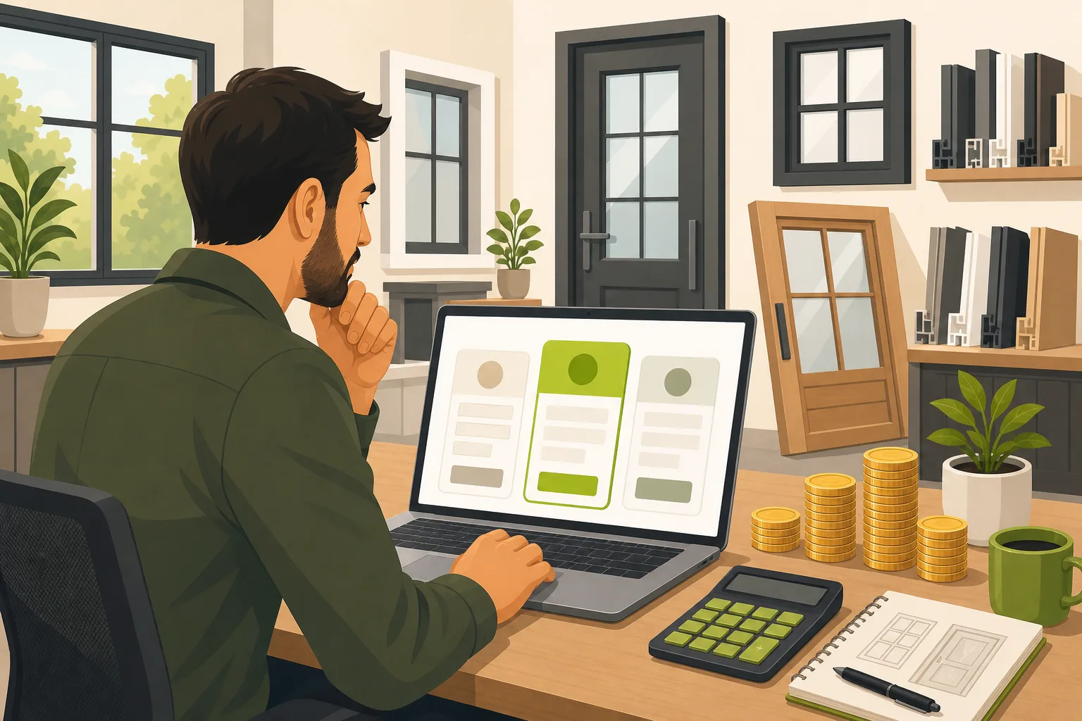 Illustration: How Much Does a Window and Door Company Website Cost?